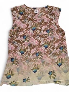 CAbi Parlor Floral Ombre Tank Top Womens Large